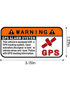 Calcomanías de Advertencia para Autos Osilly 3 Piezas Naranja 2