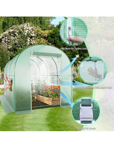 Invernadero portátil TANGJEAMER 3x2.1x2.1m con riego