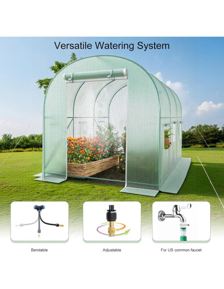 Invernadero portátil TANGJEAMER 3x2.1x2.1m con riego