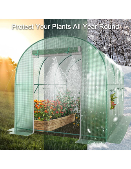 Invernadero portátil TANGJEAMER 3x2.1x2.1m con riego
