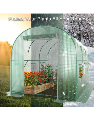 Invernadero TANGJEAMER 3.05x2.13x2.13m Resistente con Ventilación