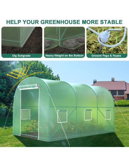 Invernadero TANGJEAMER 3.05x2.13x2.13m Resistente con Ventilación