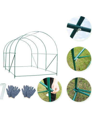 Invernadero TANGJEAMER 3.05x2.13x2.13m Resistente con Ventilación