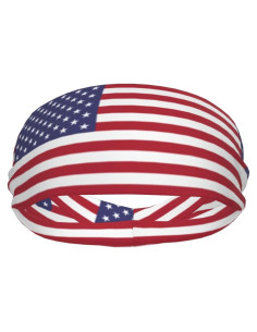 Banda deportiva antideslizante KVBLCEW unisex - diseño bandera