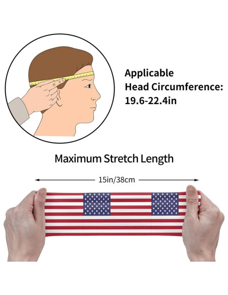 Banda deportiva antideslizante KVBLCEW unisex - diseño bandera