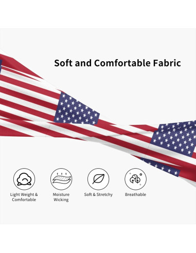 Banda deportiva antideslizante KVBLCEW unisex - diseño bandera