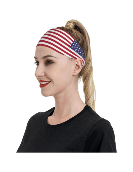 Banda deportiva antideslizante KVBLCEW unisex - diseño bandera