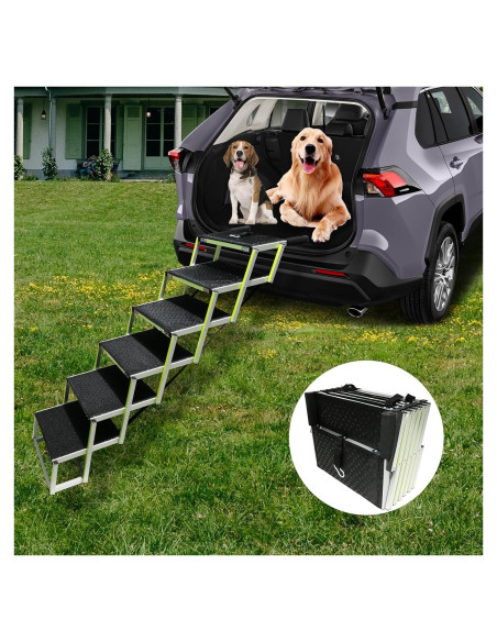 Rampas PLEGABLES para Perros PENSUN 6 Pasos Antideslizante