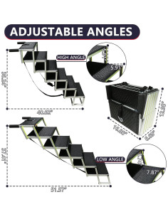 Rampas PLEGABLES para Perros PENSUN 6 Pasos Antideslizante 2