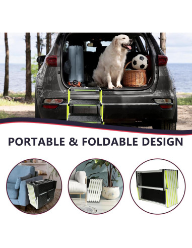Rampas PLEGABLES para Perros PENSUN 6 Pasos Antideslizante