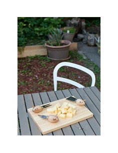 Set de 3 Cuchillos de Queso Ratón Kikkerland - Madera Dura 2