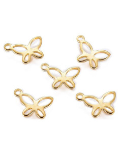 200 Encantos Colgantes de Acero Inoxidable Beadthoven Mariposa