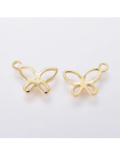 200 Encantos Colgantes de Acero Inoxidable Beadthoven Mariposa 2