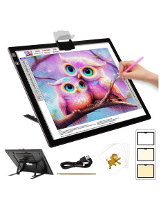 Tableta de Luz A3 HIUKCOLED Recargable con Soporte Plegable