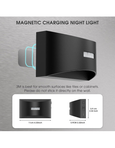 Luz Nocturna LED Briignite con Sensor de Movimiento 3000K
