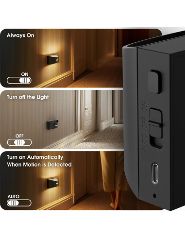 Luz Nocturna LED Briignite con Sensor de Movimiento 3000K