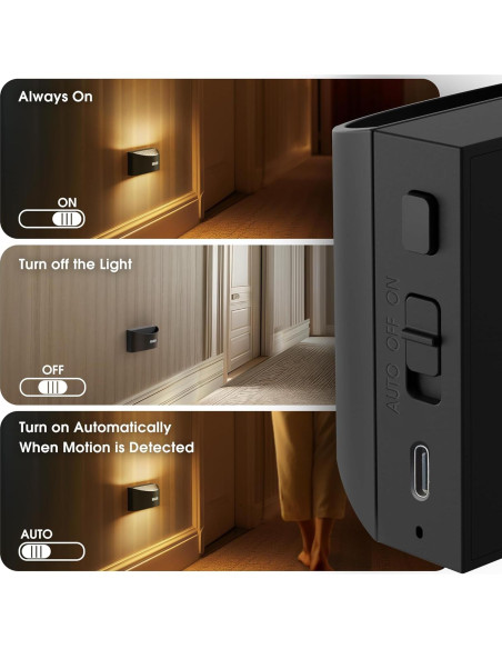 Luz Nocturna LED Briignite con Sensor de Movimiento 3000K