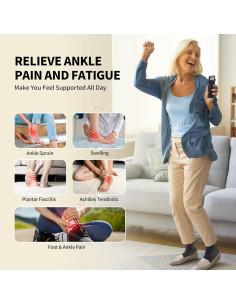 Soportes para Tobillo CAMBIVO - Compresión Moderada, Negro, Pequeño 2