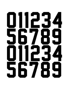 Zonon 22 Piezas Números Transferibles para Camisetas 7.62 cm