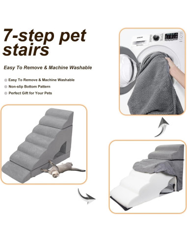Escalera para Perros A.FATI 7 Niveles Antideslizante 86.4 cm