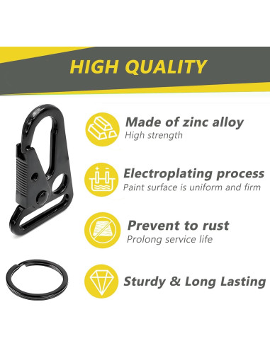 8 Clips de Llavero Tácticos LUYADIN de Metal Resistente 50mm