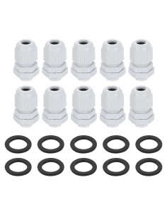 Garras de Cable PG7 Nylon Impermeables uxcell - 10 Pcs 3-6.5mm