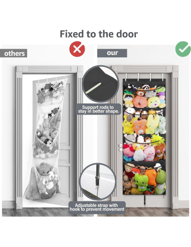 Organizador Colgante de Juguetes Woodoulogy 160x59 cm Negro