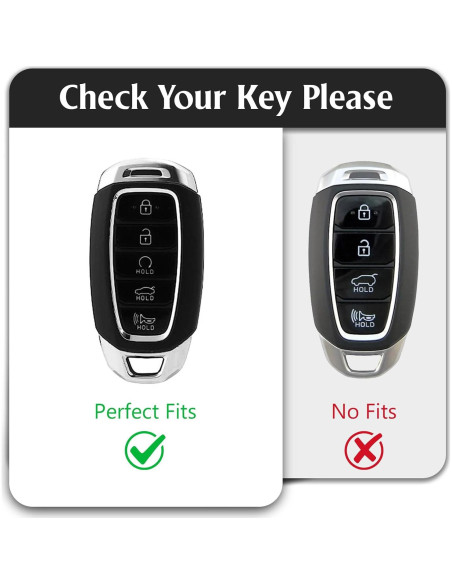 Funda de Llave TPU Hyundai 5 Botones Negra/Dorada 2023