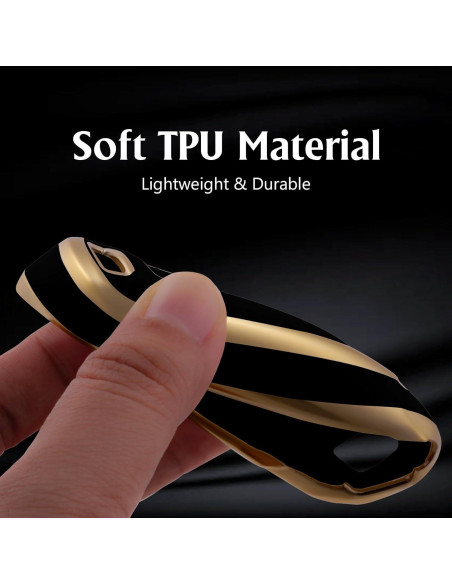 Funda de Llave TPU Hyundai 5 Botones Negra/Dorada 2023