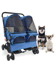 Carrito Doble para Mascotas Critter Sitters Azul 20 kg