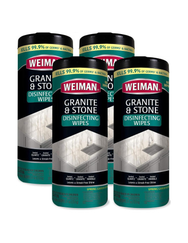 Toallitas Desinfectantes Weiman para Granito - 30 Toallitas