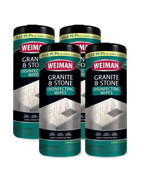 Toallitas Desinfectantes Weiman para Granito - 30 Toallitas