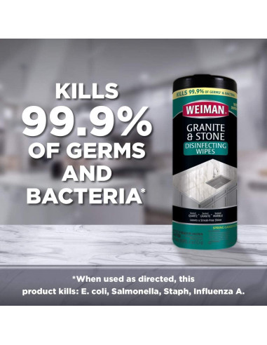 Toallitas Desinfectantes Weiman para Granito - 30 Toallitas