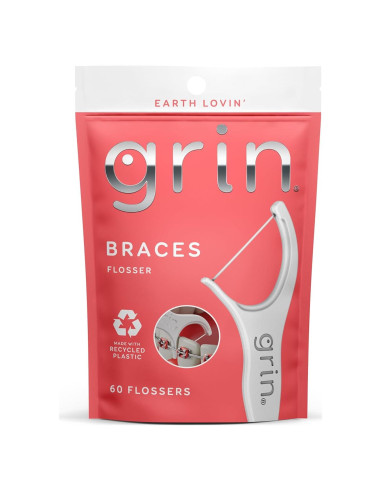 Hilo Dental Grin para Frenos - 60 Unidades, Plástico Reciclado