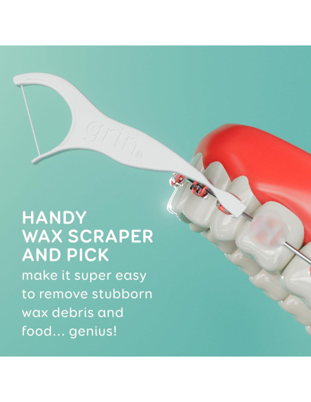 Hilo Dental Grin para Frenos - 60 Unidades, Plástico Reciclado