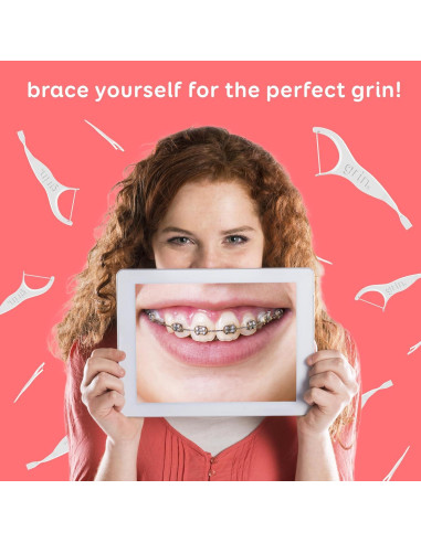 Hilo Dental Grin para Frenos - 60 Unidades, Plástico Reciclado