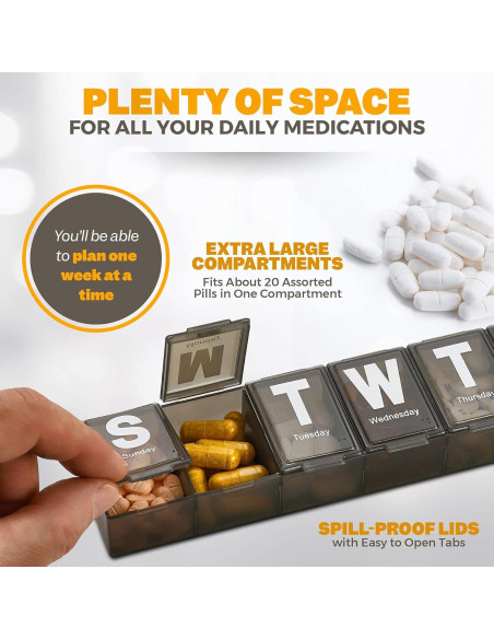 Organizador Semanal de Pastillas MEDca - Extra Grande 7 Días