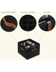 Organizador de Zapatos OrganiHaus Grande 16 Compartimentos Negro 2