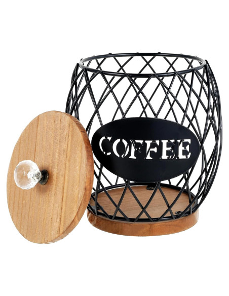 Cesta de Almacenamiento de Cápsulas de Café STUIPIUL Negra