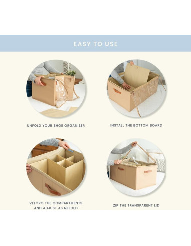 Organizador de Zapatos OrganiHaus Grande 16 Compartimentos Negro