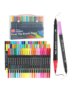 Marcadores de Pincel Doble Punta HornedDragon 60 Colores