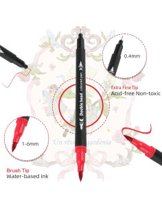 Marcadores de Pincel Doble Punta HornedDragon 60 Colores 2