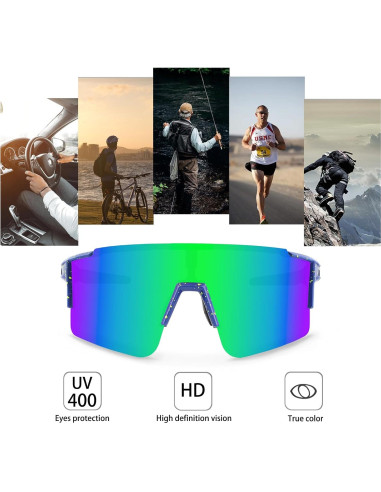 Gafas de sol OULAIQI polarizadas 3 lentes para ciclismo