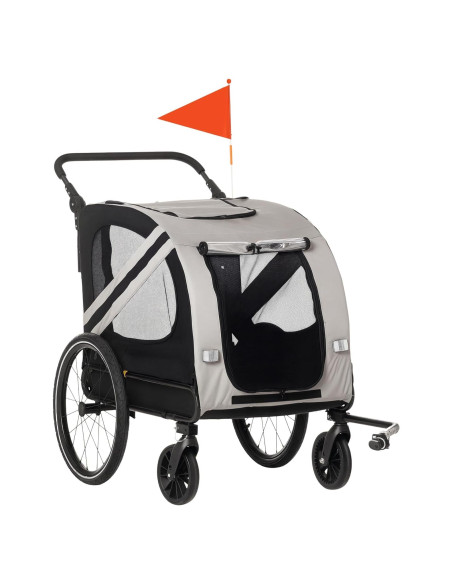 Remolque para Bicicleta Aosom D00-144V01GY para Mascotas