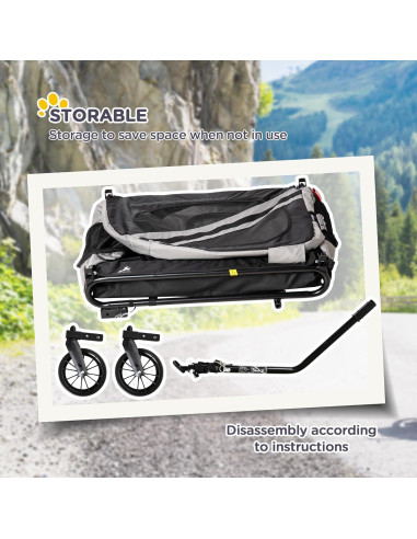 Remolque para Bicicleta Aosom D00-144V01GY para Mascotas