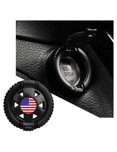 Anillo de Inicio Motor KHGUZ con Diseño Bandera Americana Negro