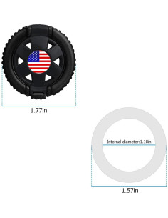 Anillo de Inicio Motor KHGUZ con Diseño Bandera Americana Negro 2