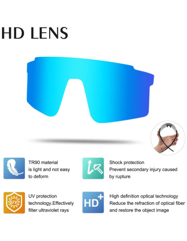 Gafas de sol OULAIQI para ciclismo con lentes intercambiables