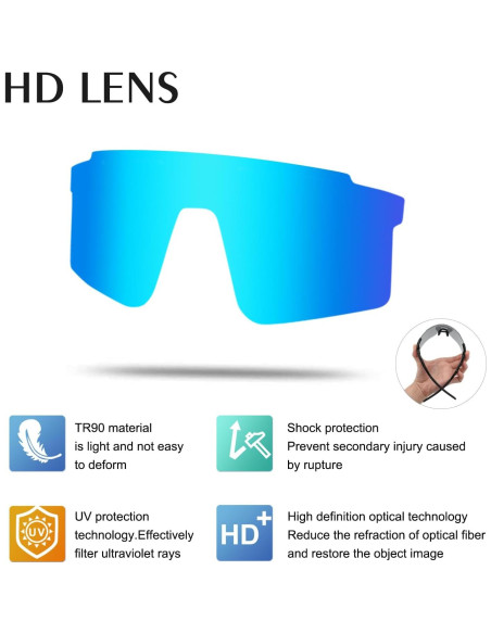 Gafas de sol OULAIQI para ciclismo con lentes intercambiables
