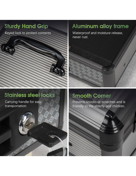 Caja de Dinero Glosen Mediana con Cerradura y Bandeja Extraíble